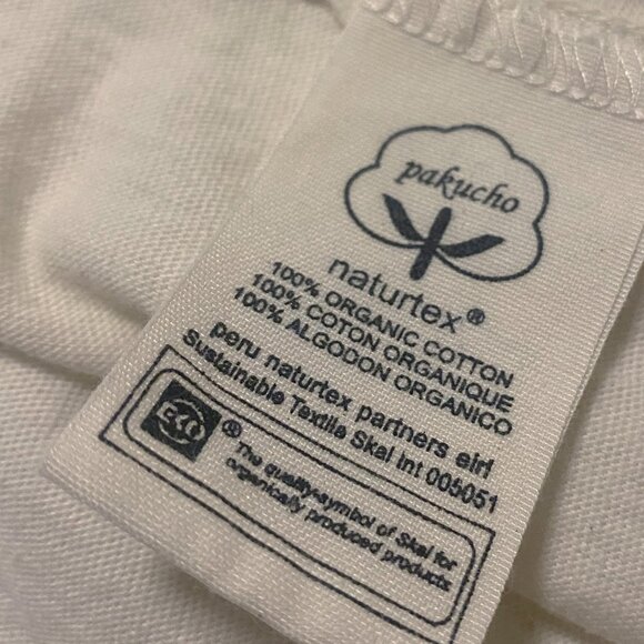 *Organic Cotton* Cream Astronaut Cat Tee - Print front and back - Picture 5 of 5